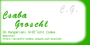 csaba groschl business card